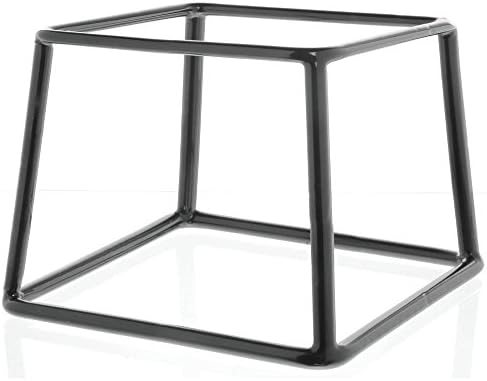 Pedestal Display Riser Square Black Rubber-Coated - 7"L x 6"W x 5"H in Black