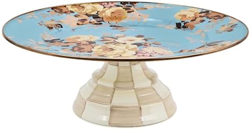 Pedestal Platter, Large, Wild Rose Slate in Large in Slate Wild Rose