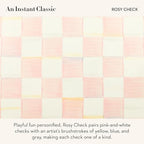 Pedestal Platter, Small, Pink-and-White Rosy Check in Small in Rosy Check, alternate view 4