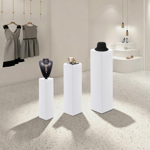 Pedestal Stands for Wedding, Cake Display Stands (3Pcs Hexagon White) in 3Pcs Hexagon White, alternate view 5