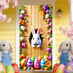 Peeking Bunny Easter Door Cover 35x70 Inches Polyester in 35x70 Inches