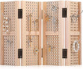 Peg Board Standing Display for Vendors with 20 Hook Wood Pegboard