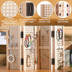 Peg Board Standing Display for Vendors with 20 Hook Wood Pegboard, alternate view 3