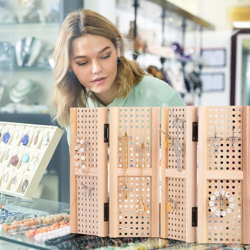 Peg Board Standing Display for Vendors with 20 Hook Wood Pegboard, alternate view 4