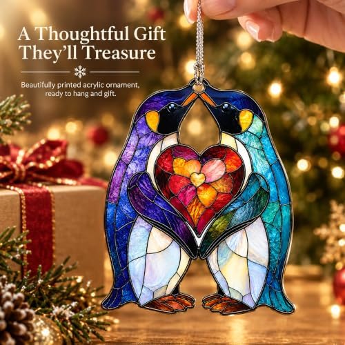 Penguin Gifts, Penguin Ornament, Gifts for Couples 2026, Penguin Gifts for Women, Couples in Penguin 02, alternate view 2