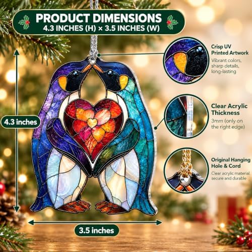 Penguin Gifts, Penguin Ornament, Gifts for Couples 2026, Penguin Gifts for Women, Couples in Penguin 02, alternate view 4