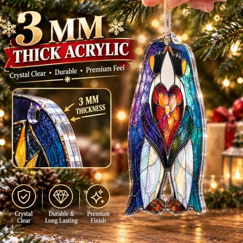 Penguin Gifts, Penguin Ornament, Gifts for Couples 2026, Penguin Gifts for Women, Couples in Penguin 02, alternate view 5
