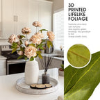 Peonies Artificial Flowers Bulk for Vase, 4 PCS Artificial Silk Peonies Stems Real Look Fake Peonies Branches, alternate view