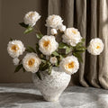 Peonies Artificial Flowers Faux Silk Peonies Stems Real Look Fake Peonies Branches for Vase DIY Bouquet