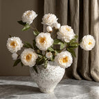 Peonies Artificial Flowers Faux Silk Peonies Stems Real Look Fake Peonies Branches for Vase DIY Bouquet