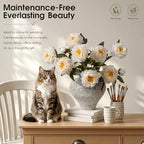 Peonies Artificial Flowers Faux Silk Peonies Stems Real Look Fake Peonies Branches for Vase DIY Bouquet, alternate view 4