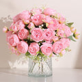Peonies Artificial Flowers Pink Peony Silk Flower Centerpieces for Table in Light Pink-8pcs