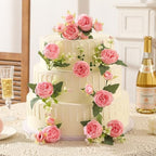 Peonies Artificial Flowers Pink Peony Silk Flower Centerpieces for Table in Light Pink-8pcs, alternate view 5