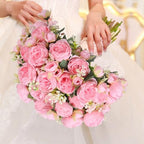 Peonies Artificial Flowers Pink Peony Silk Flower Centerpieces for Table in Light Pink-8pcs, alternate view 6