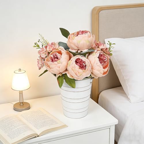 Peonies Table Centerpieces - 10 Inches Tall Artificial Flower, alternate view 3