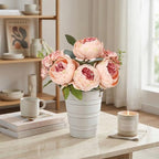 Peonies Table Centerpieces - 10 Inches Tall Artificial Flower, alternate view 5