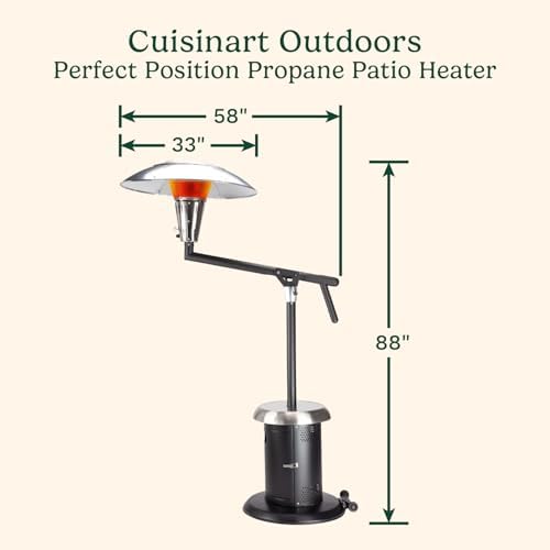 Perfect Position Propane Patio Heater, 38,200 BTU Powerful Directional Stainless Steel Outdoor Heater with, alternate view 3