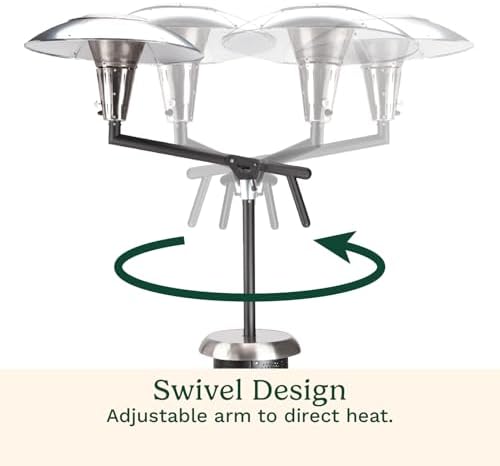 Perfect Position Propane Patio Heater, 38,200 BTU Powerful Directional Stainless Steel Outdoor Heater with, alternate view 4