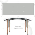 Pergola Shade Cover Replacement, 17 x 6.8 Ft, Gray in 17 x 6.8 Ft in Gray, alternate view 3