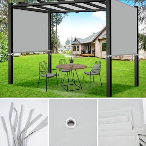 Pergola Shade Cover Replacement, 17 x 6.8 Ft, Gray in 17 x 6.8 Ft in Gray, alternate view 6