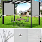 Pergola Shade Cover Replacement, 17 x 6.8 Ft, Gray in 17 x 6.8 Ft in Gray, alternate view 6