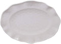 Perlette Cream Oval Platter 18" x 13.5" in Large in Cream