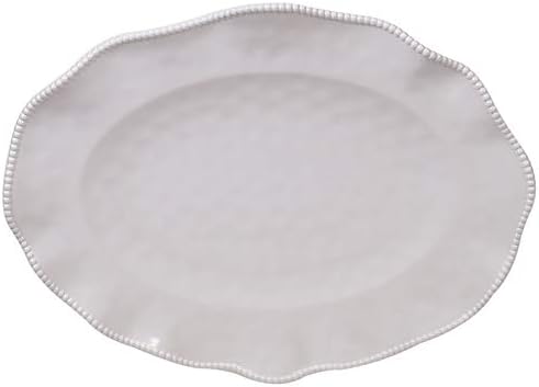 Perlette Cream Oval Platter 18" x 13.5" in Large in Cream