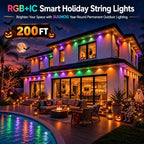 Permanent Outdoor Lights,200FT Smart RGB+IC Eave Lights for House Decor, alternate view 2