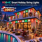 Permanent Outdoor Lights,300FT Smart RGB+IC Eave Lights for House Decor, alternate view 2