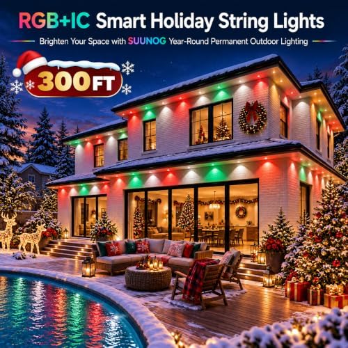 Permanent Outdoor Lights,300FT Smart RGB+IC Eave Lights for House Decor, alternate view 2