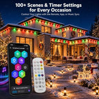 Permanent Outdoor Lights,300FT Smart RGB+IC Eave Lights for House Decor, alternate view 4