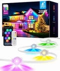 Permanent Outdoor Lights for House, 200FT Christmas RGB LED Lights in colorful