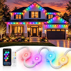 Permanent Outdoor Lights for House,200FT RGB+IC Eave Lights with Smart App