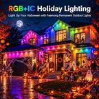 Permanent Outdoor Lights for House,200FT RGB+IC Eave Lights with Smart App, alternate view 2