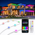 Permanent Outdoor Lights for House,500FT Smart RGB+IC christmas Eave Lights