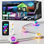 Permanent Outdoor Lights Pro 300ft String light with 180 RGBCW+IC LEDs IP68