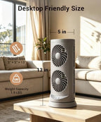 Personal Tower Cooling Fans that Blow Cold Air,25dB Quiet Fan with 24ft/s, alternate view 2