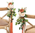 Pew Decorations for Fall Weddings, Terracotta Aisle Flowers in Or- Sunset Terracotta