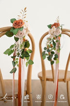 Pew Decorations for Fall Weddings, Terracotta Aisle Flowers in Or- Sunset Terracotta, alternate view 3