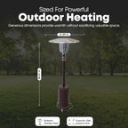 PH-8000A 50,000 BTU Outdoor Propane Heater for Patio with Wheels, alternate view 3