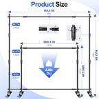 Photo Backdrop Banner Stand, 8x8ft Adjustable Step and Repeat Stand in 8x8ft, alternate view 2