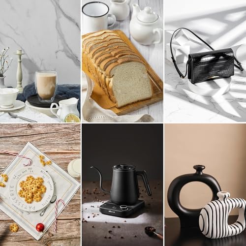 Photo Backdrop Kit, Double-Sided Paper Background with Stand, 22x34 Inch, 14 Colors, for Product Food, alternate view 3