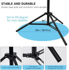 Photo Backdrop Stand 10x10ft, Portable Background Stand for Party in 10 X 10 ft in Black, alternate view 3