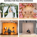 Photo Backdrop Stand 10x12.3ft, Portable Background Stand for Party in 10 X 12.3 ft in Black, alternate view 7