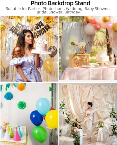 Photo Backdrop Stand, 10x7ft, Secure Straight Thread Connection in 10x7ft, alternate view 3