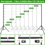 Photo Backdrop Stand 11x10ft, Heavy Duty Background Frame Kit in 11x10ft, alternate view 3