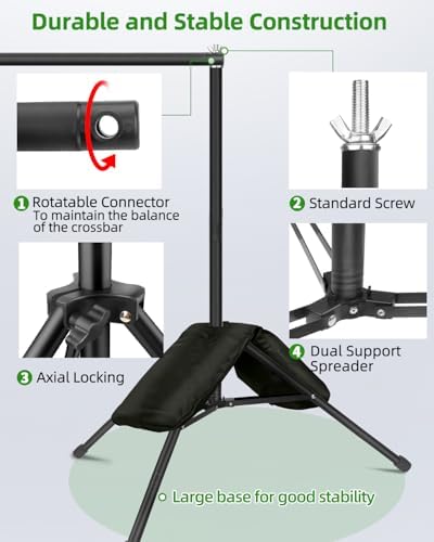 Photo Backdrop Stand 11x10ft, Heavy Duty Background Frame Kit in 11x10ft, alternate view 5