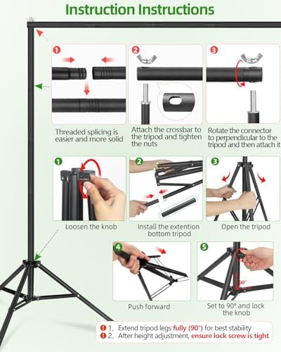 Photo Backdrop Stand 11x10ft, Heavy Duty Background Frame Kit in 11x10ft, alternate view 7