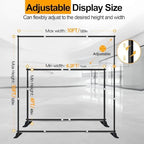 Photo Backdrop Stand Heavy Duty 10x10ft Adjustable Banner Stand in 10x10ft in Black, alternate view 2