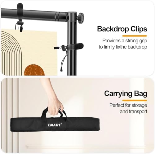 Photo Backdrop Stand Heavy Duty 10x10ft Adjustable Banner Stand in 10x10ft in Black, alternate view 5